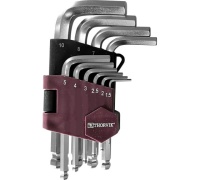 Набор ключей шестигр. коротких 10шт 1.5-10мм с шаром HKSB10S Thorvik Арт. 53064