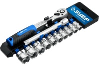 Набор головок с трещеткой 6 гран. 3/8" 12 предм. 10-19мм ЗУБР ТС-12 Арт. 27646-H12_z01