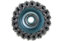 Щетка коническая для УШМ витая 80мм, М14 ELITECH усиленная Арт. 1820.075400