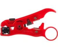 Нож для снятия изоляции KNIPEX 125мм для коаксиальных RG 59/6/7/11, дата-кабелей Арт. KN-166006SB