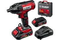 Винтоверт акк уд ЗУБР ГВЛ-255-22 18V*2Ah Li-Ion 250Нм HEX1/4, 2 акк и ЗУ Арт. ГВЛ-255-22