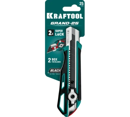 Нож KRAFTOOL Grand-25 c сегментированным лезвием 25мм Арт. 09190