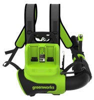 Ранцевая воздуходувка аккумуляторная Greenworks GD40BPG2, 40V, бесщеточная, с 1хАКБ 4 Ач и ЗУ 