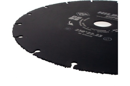 Диск отрезной по дереву 230х22.2мм HILBERG для УШМ карбид вольфрамовый Super Wood Арт. 530230