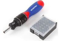 Отвертка реверсивная 6-скоростная с двойным приводом 32шт WORKPRO Арт. WP221055