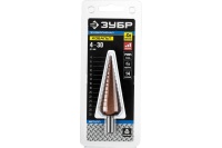 Сверло ступенчатое HSS-CO по металлу 4-30мм 14 ступеней ЗУБР Арт. 29672-4-30-14_z01