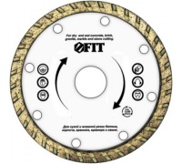 Диск алм FIT 180*22.2мм турбо сплош. сух.мокр. Б Кир. Г М Кам. Арт. 37475