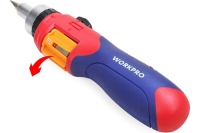 Отвертка реверсивная с храповым механизмом и автоматической сменой бит 24шт WORKPRO Арт. WP221056