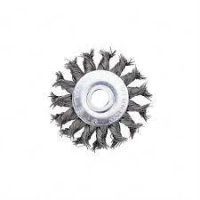 Корщетка-колесо 150мм, стальная витая проволока, посадка 22,2 мм, 135. АТАКА Арт. 135