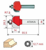 Фреза Атака 561285 кромочная калевочная D28.5/ф8/H14