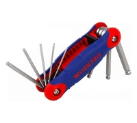 Набор ключей шестигр. 8шт. складной с шаром метрический WORKPRO Арт. WP222020