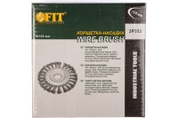 Корщетка-колесо 125мм, стальная витая проволока, посадка 22,2 мм, для УШМ FIT Арт. 39103