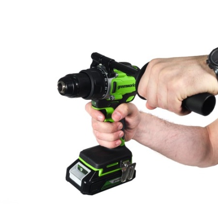 Дрель-шуруповерт акк GREENWORKS GD24DD90 24V Li-Ion 90Нм бесщет.дв. 2 скор. без акк и ЗУ Арт. 3707507
