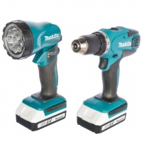 Дрель-шуруповёрт с фонарем Makita DF457DWLE