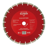 Диск алмазный ELITECH 300*25.4мм по армированному бетону Арт. 1110.007200