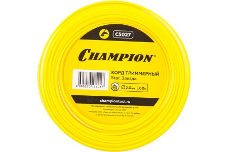 Корд трим. Champion Star (звезда) 2.4мм 60м Арт. C5027