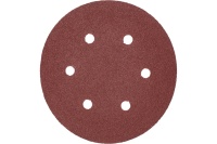 Круг шлифовальный ELITECH 150мм Р100 липучка, 6 отверстий, 5шт/упак. Арт. 1820.099000
