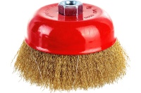 Щетка чашечная для УШМ латунированная 125мм, М14 ELITECH Арт. 1820.074100