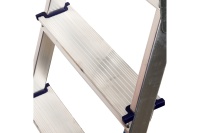 Стремянка 2-сторонняя Алюмет алюминиевая 4-х ступ Арт. AD7204