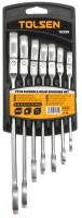 TOLSEN Набор комбинированных трещоточных ключей с шарниром, 8-19 мм, 7 предметов