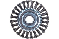 Корщетка-колесо 125мм, стальная витая проволока, посадка 22,2 мм Elitech Арт. 1820.073400