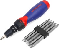 Отвёртка 10в1с трещоткой 5 бит WORKPRO Арт. WP221059