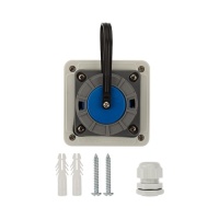 Розетка настенная влагозащищенная с крышкой REXANT 16А, 2Р+РЕ, IP68 Арт. 111-125