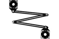 Линейка складная Vertextools для определения отверстий в керамической плитке Арт. 3043-2