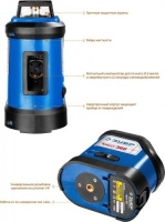 Нивелир лазерный ЗУБР КРЕСТ  2 20/70м, 0,3мм/м, 3 луча, ЗЕЛ Арт. 34906-2