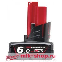 Аккумулятор MILWAUKEE M12 B6 6.0 Ач Арт. 4932451395