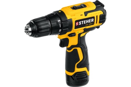 Дрель-шуруповерт акк STEHER CD-120-1 12V*2Ah Li-Ion 30Нм кейс Арт. CD-120-1