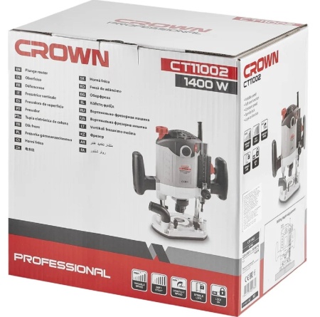 Фрезер CROWN CT11002 1400Вт 12мм 50мм 28000об/мин Арт. CT11002