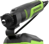 Гравер GreenWorks G24RT, 24V, б/щет, цанги 2,4/3,2мм, 6500–35000 об/мин, оснастка 52 шт, 1x2Ач,ЗУ,сумка,кор