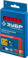 Мелок разметочный восковой ЗУБР красный 6шт Арт. 06330-3