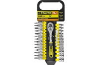 Набор головок с трещеткой 6 гран. 1/4" 28 предм. 4-13мм STAYER RSS 28S Арт. 27754-H28