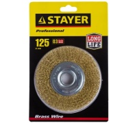 Щетка дисковая для УШМ волнистая 125мм, 22,2мм STAYER Арт. 35122-125