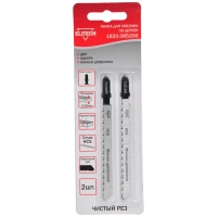 Пилки д/лоб по дер ELITECH 2шт,HCS,75мм,рез 3-30мм,д\мяг.др,ДВП,фан,чист\проп,обрат зуб(T101BR) Арт. 1820.085200