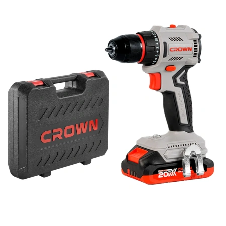 Дрель-шуруповерт акк CROWN CT21131HMX-2 BMC 20V*2Ah 50Нм 2 акк ЗУ кейс Арт. CT21131HMX-2 BMC