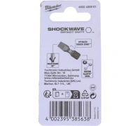 Бита MILWAUKEE SL0.6x4.5 25мм SHOCKWAVE™ (2шт/уп) GEN III