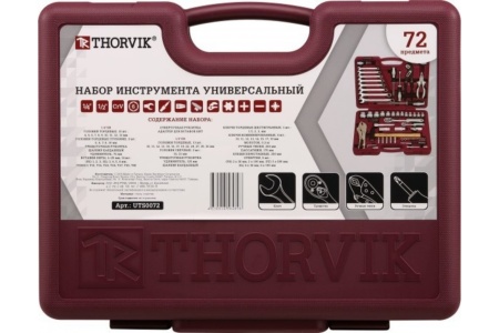 Набор инструмента универсальный 72 предмета 1/4" 1/2" UTS0072 Thorvik Арт. 52059