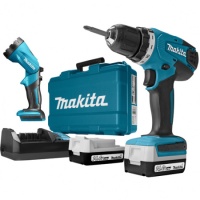 Дрель-шуруповёрт с фонарем Makita DF347DWLE