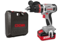 Дрель-шуруповерт акк CROWN BL CT21090HMX-4 BMC 20V*4Ah 75Нм 2 акк и ЗУ Арт. CT21090HMX-4 BMC