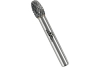 Бор-фреза по металлу 8 мм твердосплавная, овальная, тип E,  Vertextools Арт. 3643-8