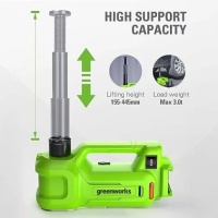 Домкрат гидравический акк GREENWORKS G24JACK 3т без Акк и ЗУ Арт. 3401407