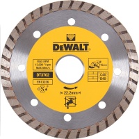Диск алм DeWALT 115*22.2*2.1мм TURBO турбо сплош. сух. Стр. Мат. Арт. DT3702-QZ