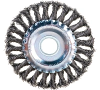 Корщетка-колесо 125мм посадка 22.2мм плоская, крученая металлическая проволока Сибртех Арт. 746327