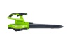 Воздуходув-пылесос аккумуляторный GREENWORKS GD40BVII 40V 858 м.куб./ч без АКБ и ЗУ Арт. 2406907