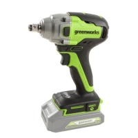 Гайковерт акк. уд. GREENWORKS GD24IW 24V Li-Ion 1/2" 400Нм бесщет. дв. без акк и ЗУ Арт. 3802907
