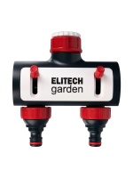 Распределитель потоков 2-х канальный премиум с переходниками 3/4 и 1 HF 003 ELITECH Garden Арт. HF 003