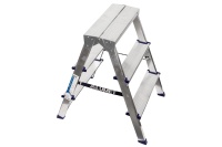 Стремянка 2-сторонняя Алюмет алюминиевая 3-х ступ Арт. AD7203